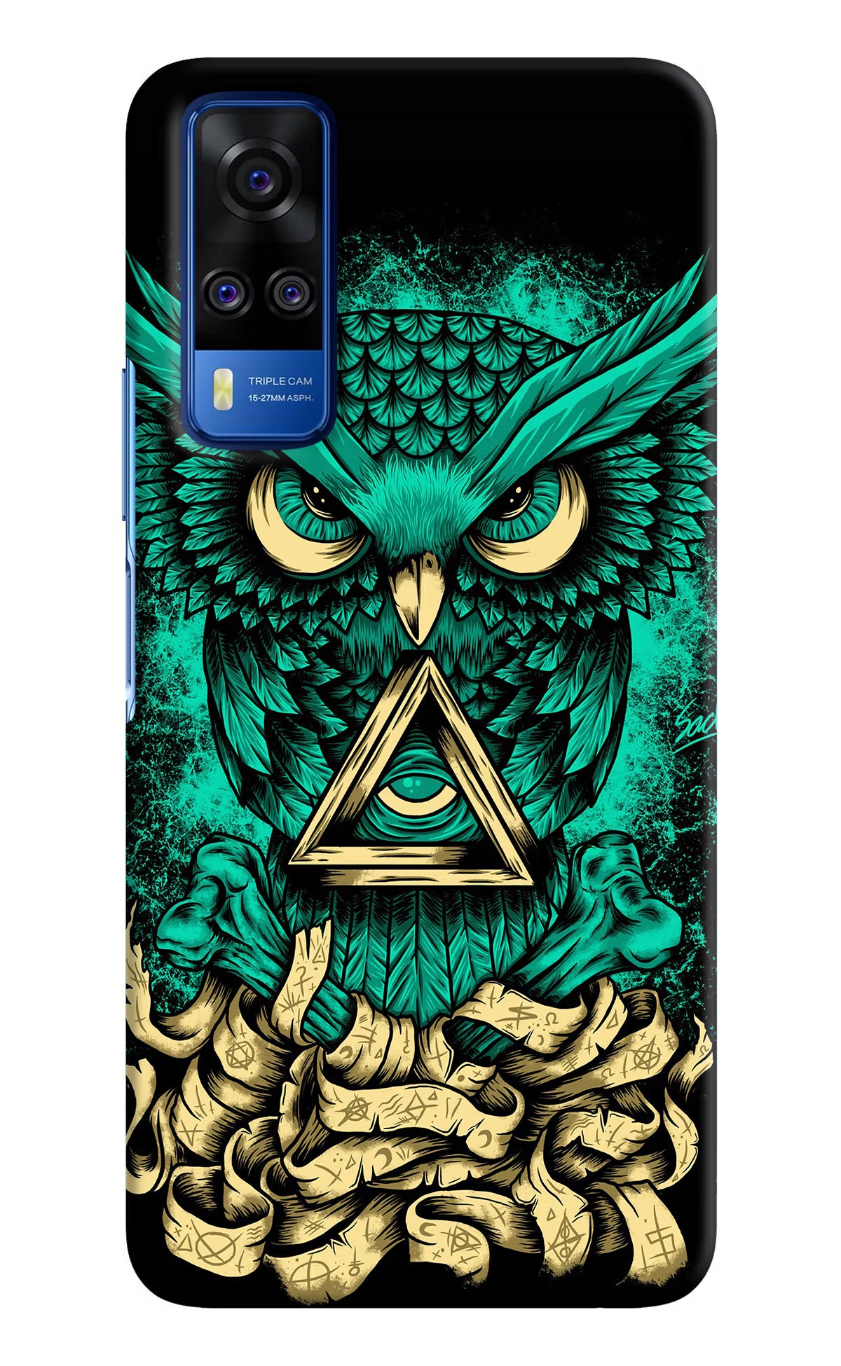 Green Owl Vivo Y51A/Y51 2020 Hard Case Back Cover by Casekaro