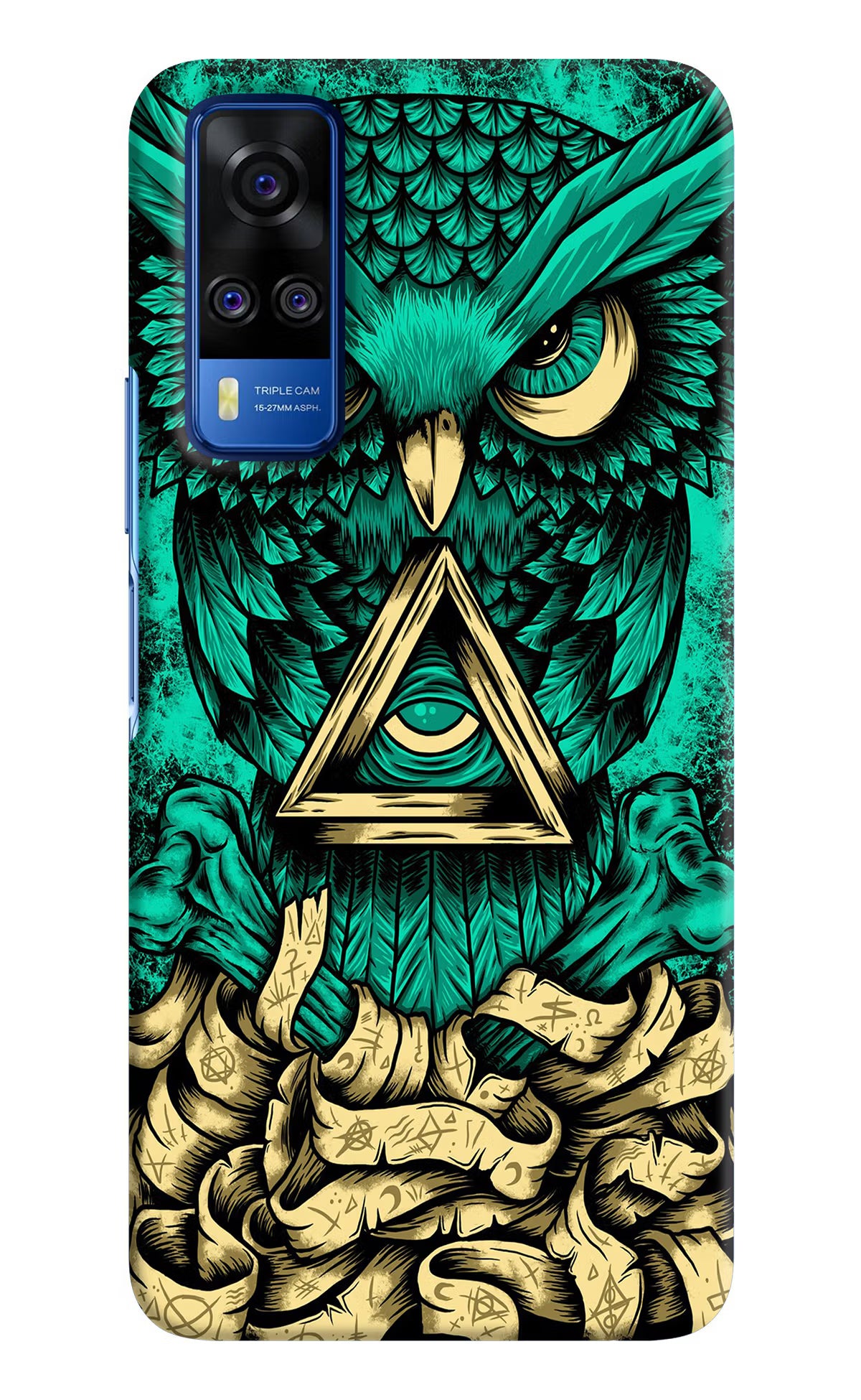 Green Owl Vivo Y51A/Y51 2020 Hard Case Back Cover by Casekaro