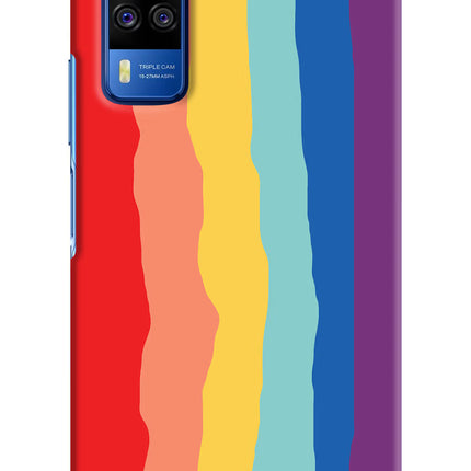 Rainbow Vivo Y51A/Y51 2020 Hard Case Back Cover by Casekaro