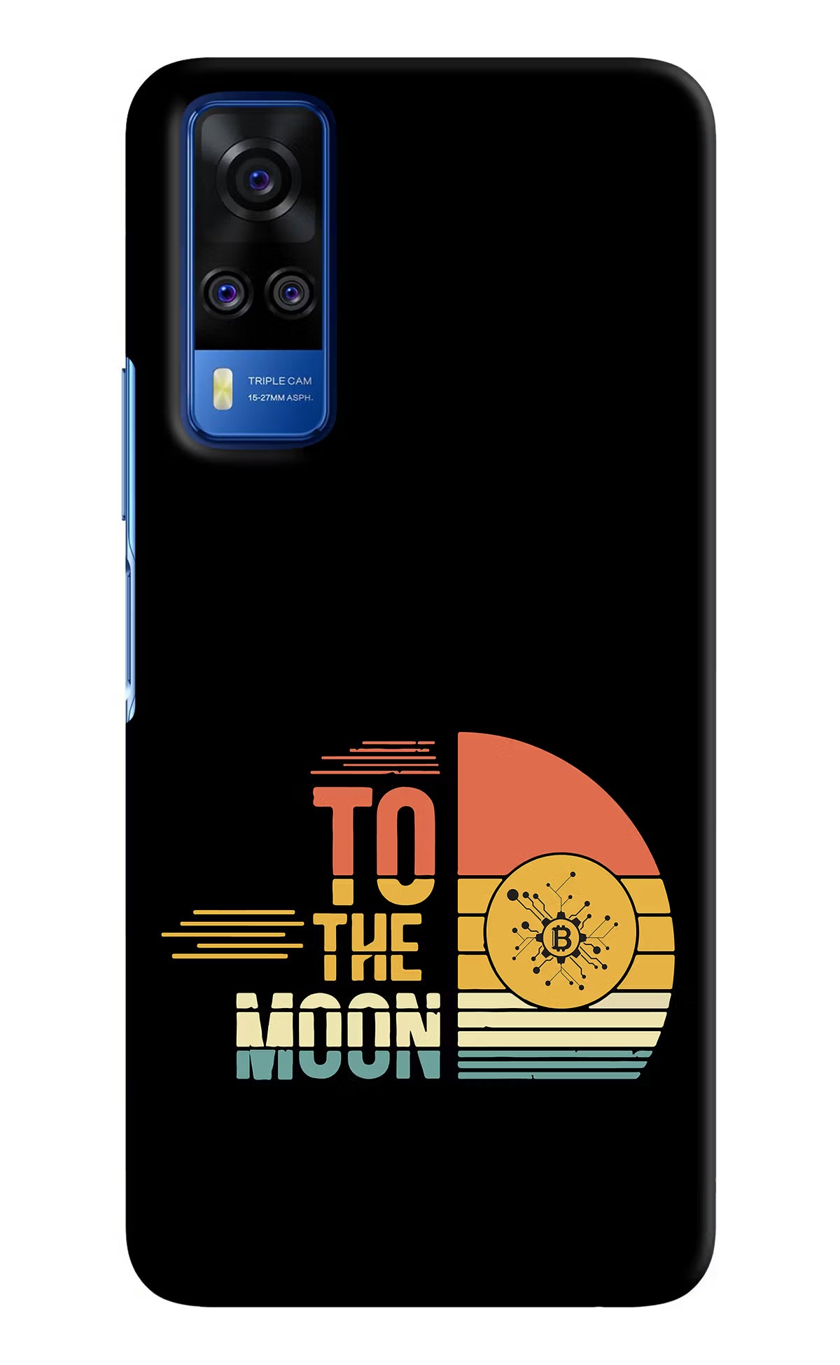 To the Moon Vivo Y51A/Y51 2020 Hard Case Back Cover by Casekaro