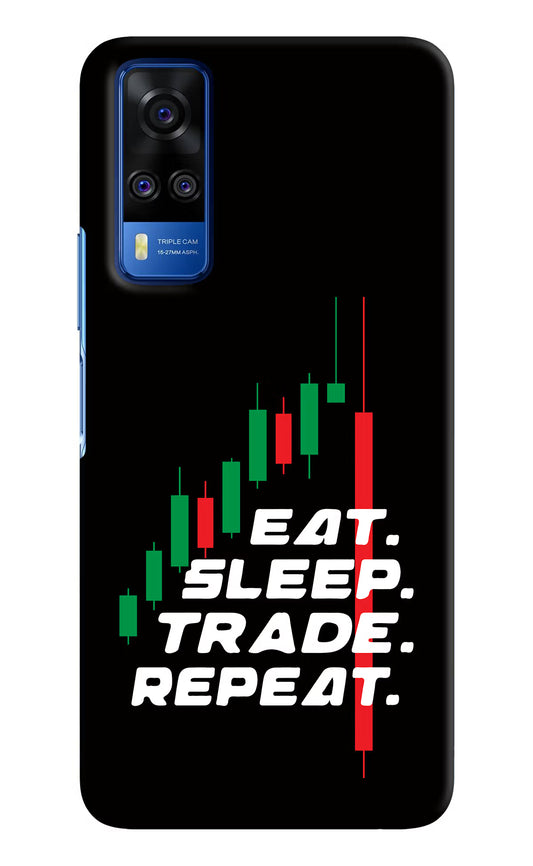 Eat Sleep Trade Repeat Vivo Y51A/Y51 2020 Hard Case Back Cover by Casekaro