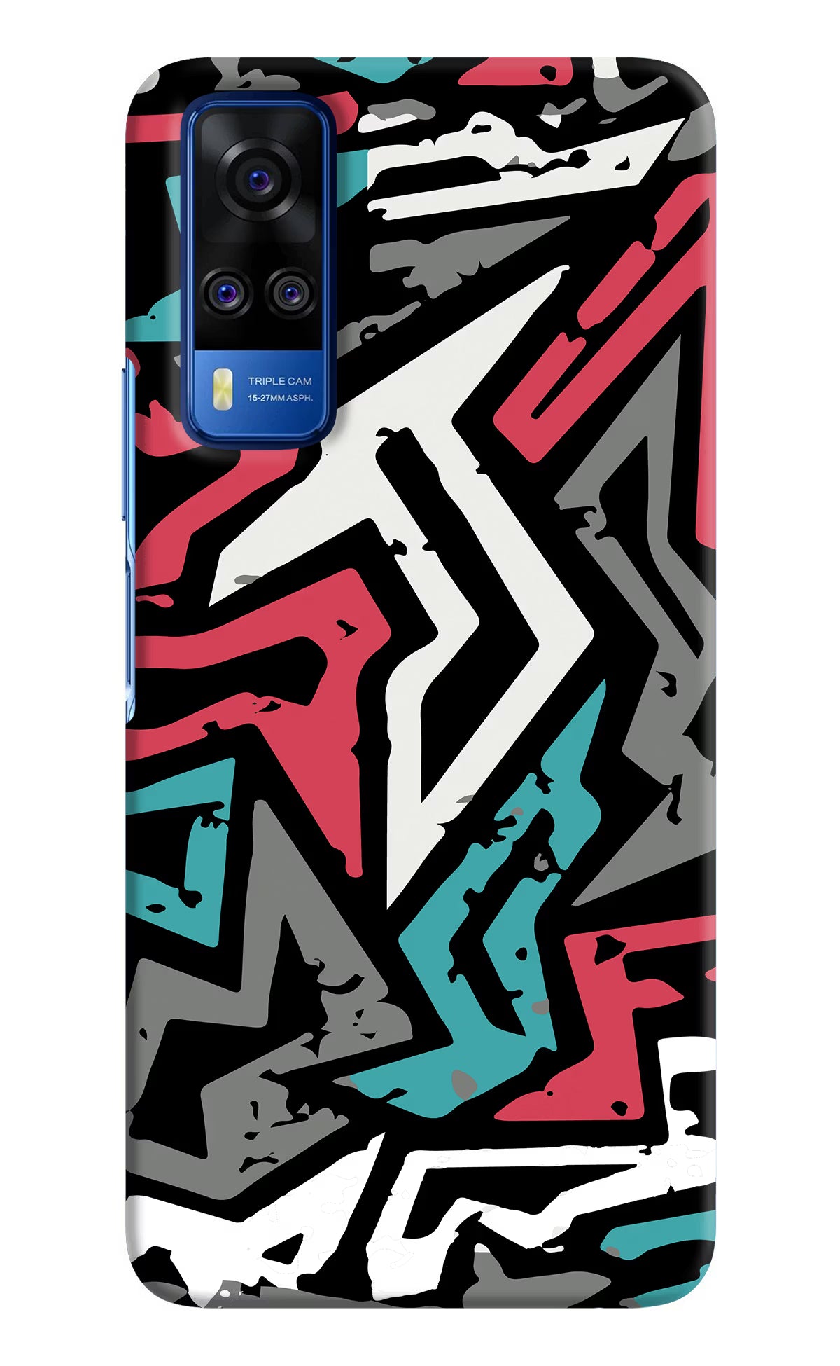 Geometric Graffiti Vivo Y51A/Y51 2020 Hard Case Back Cover by Casekaro