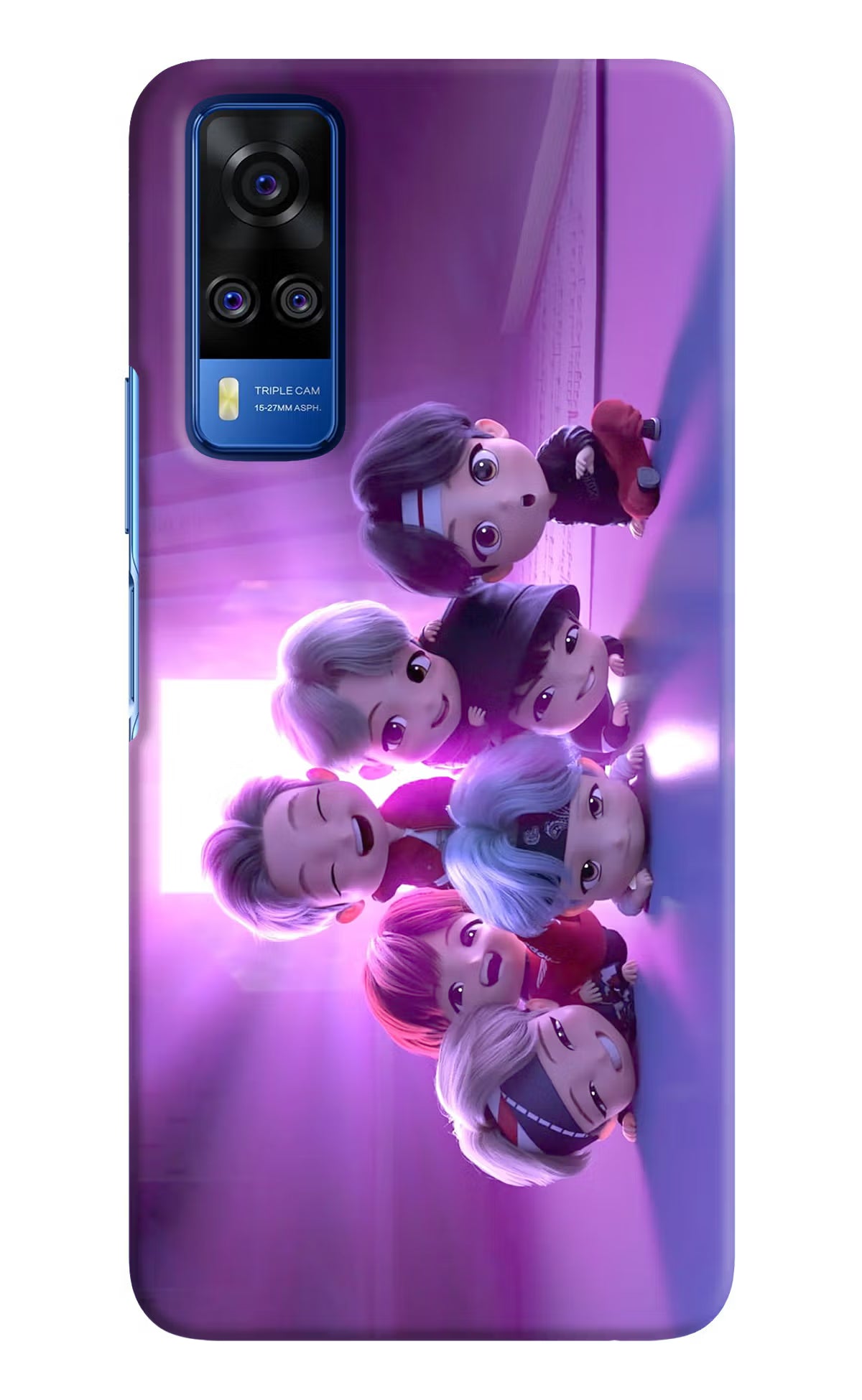 BTS Chibi Vivo Y51A/Y51 2020 Hard Case Back Cover by Casekaro