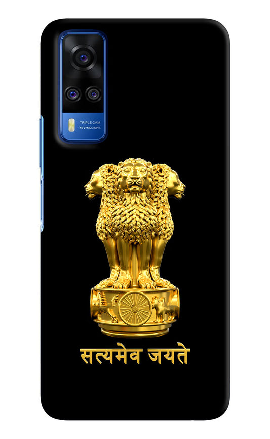 Satyamev Jayate Golden Vivo Y51A/Y51 2020 Hard Case Back Cover by Casekaro