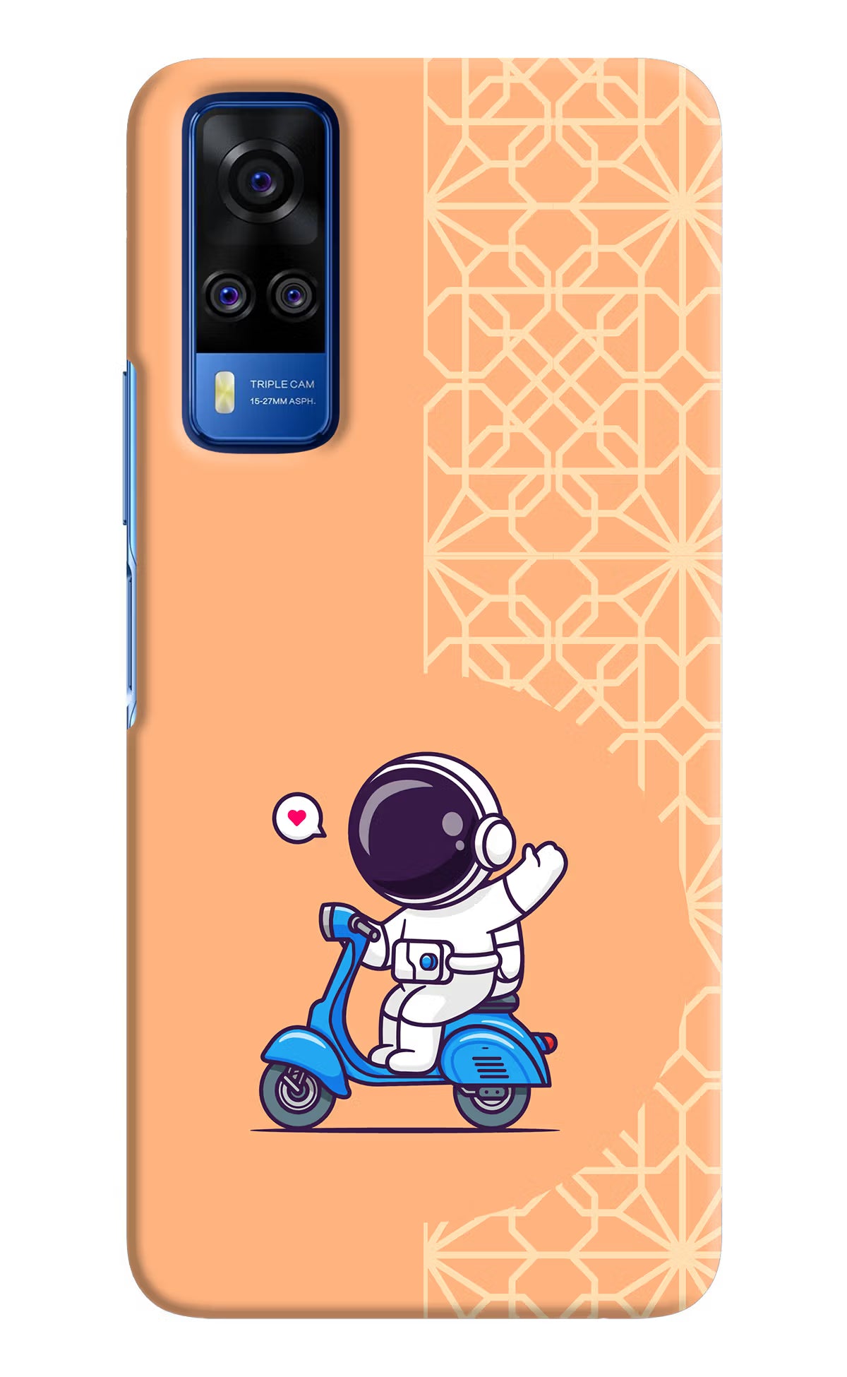 Cute Astronaut Riding Vivo Y51A/Y51 2020 Hard Case Back Cover by Casekaro