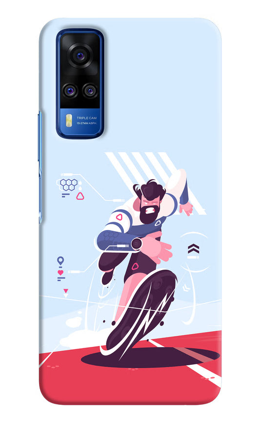 Run Pro Vivo Y51A/Y51 2020 Hard Case Back Cover by Casekaro