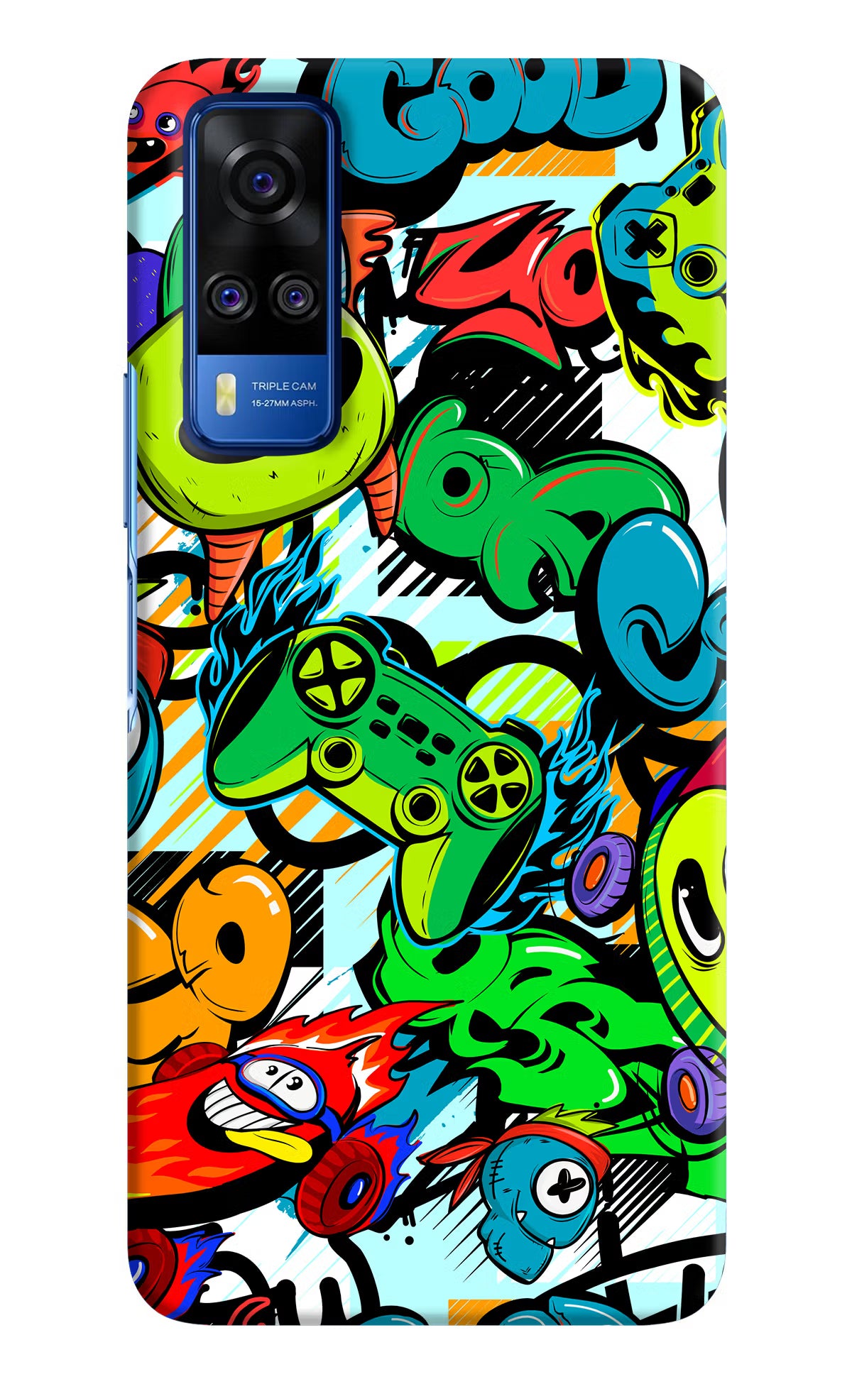 Game Doodle Vivo Y51A/Y51 2020 Hard Case Back Cover by Casekaro