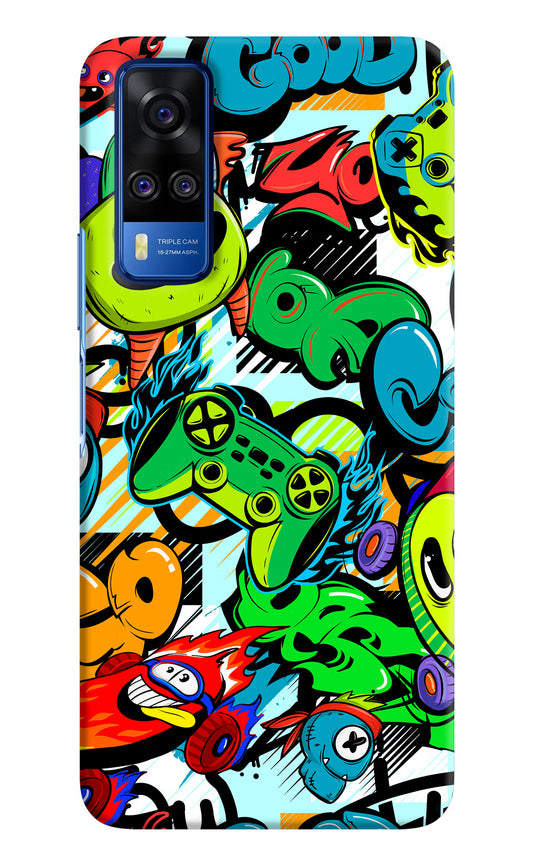 Game Doodle Vivo Y51A/Y51 2020 Hard Case Back Cover by Casekaro
