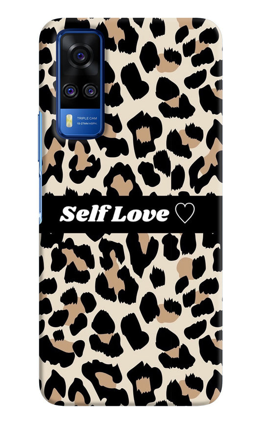 Leopard Print Self Love Vivo Y51A/Y51 2020 Back Cover