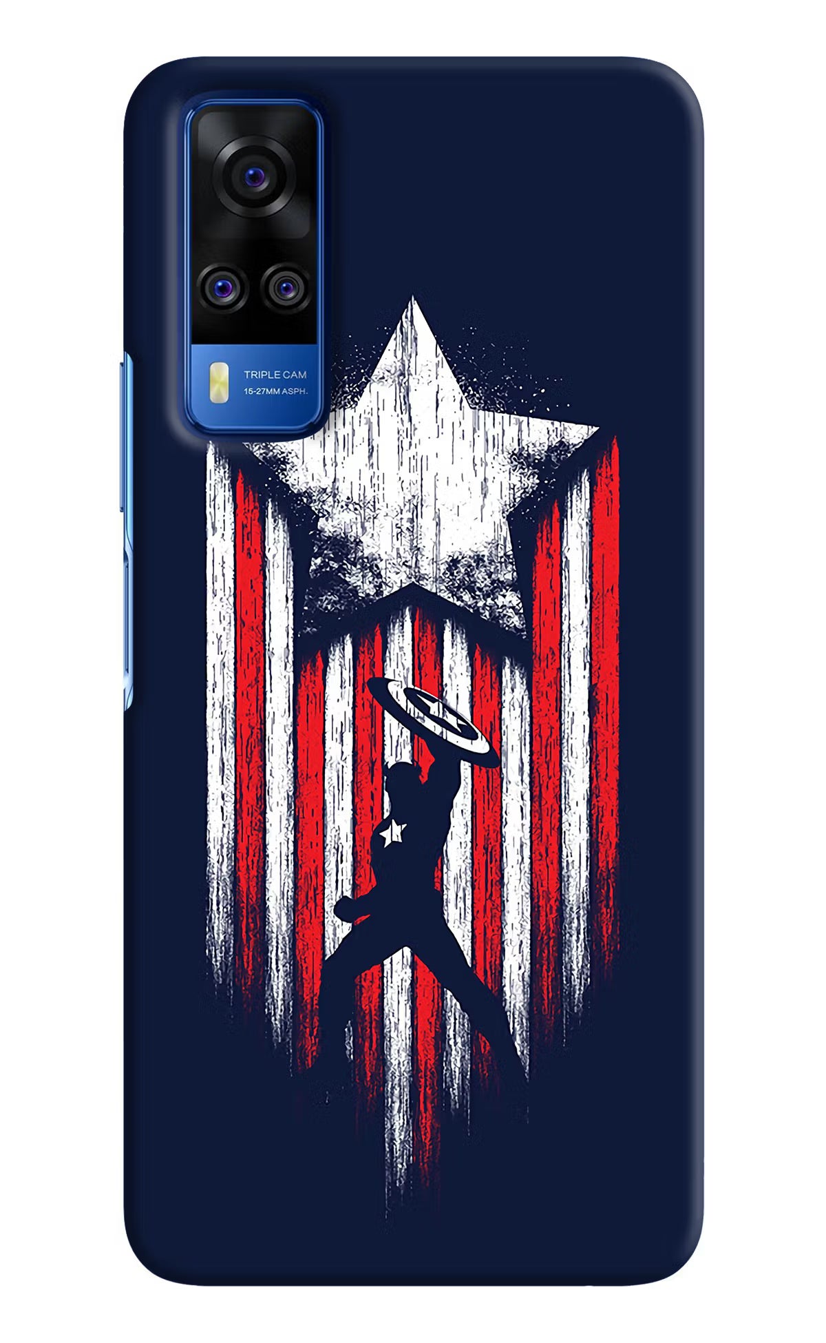 Captain America Marvel Art Vivo Y51A/Y51 2020 Hard Case Back Cover by Casekaro