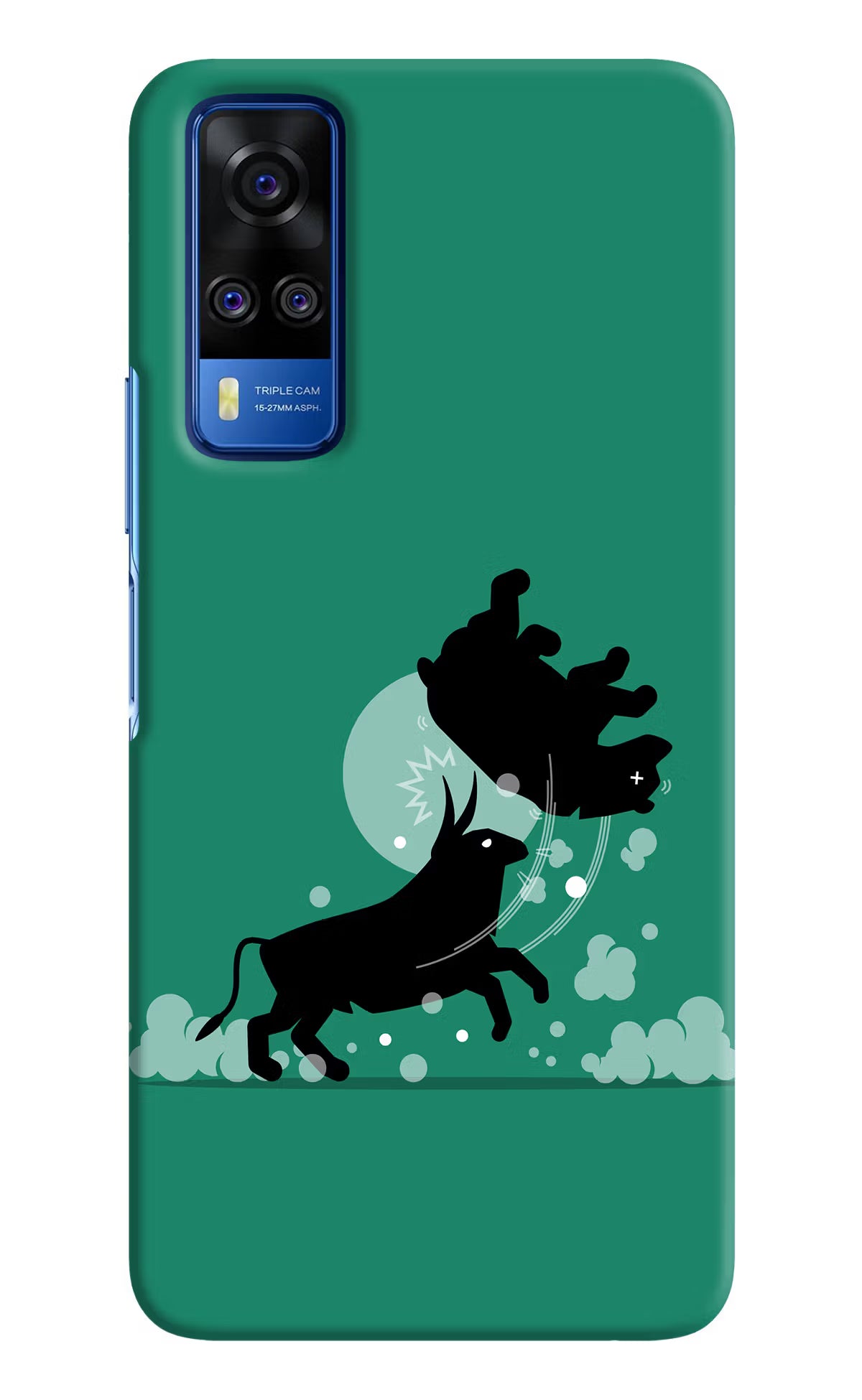 Bull Conqueror Vivo Y51A/Y51 2020 Hard Case Back Cover by Casekaro
