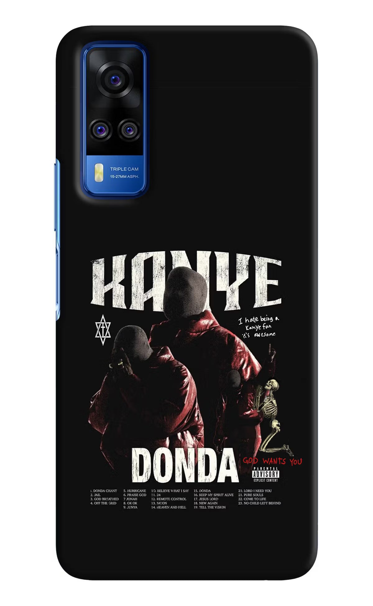 Donda Kanye West Vivo Y51A/Y51 2020 Hard Case Back Cover by Casekaro