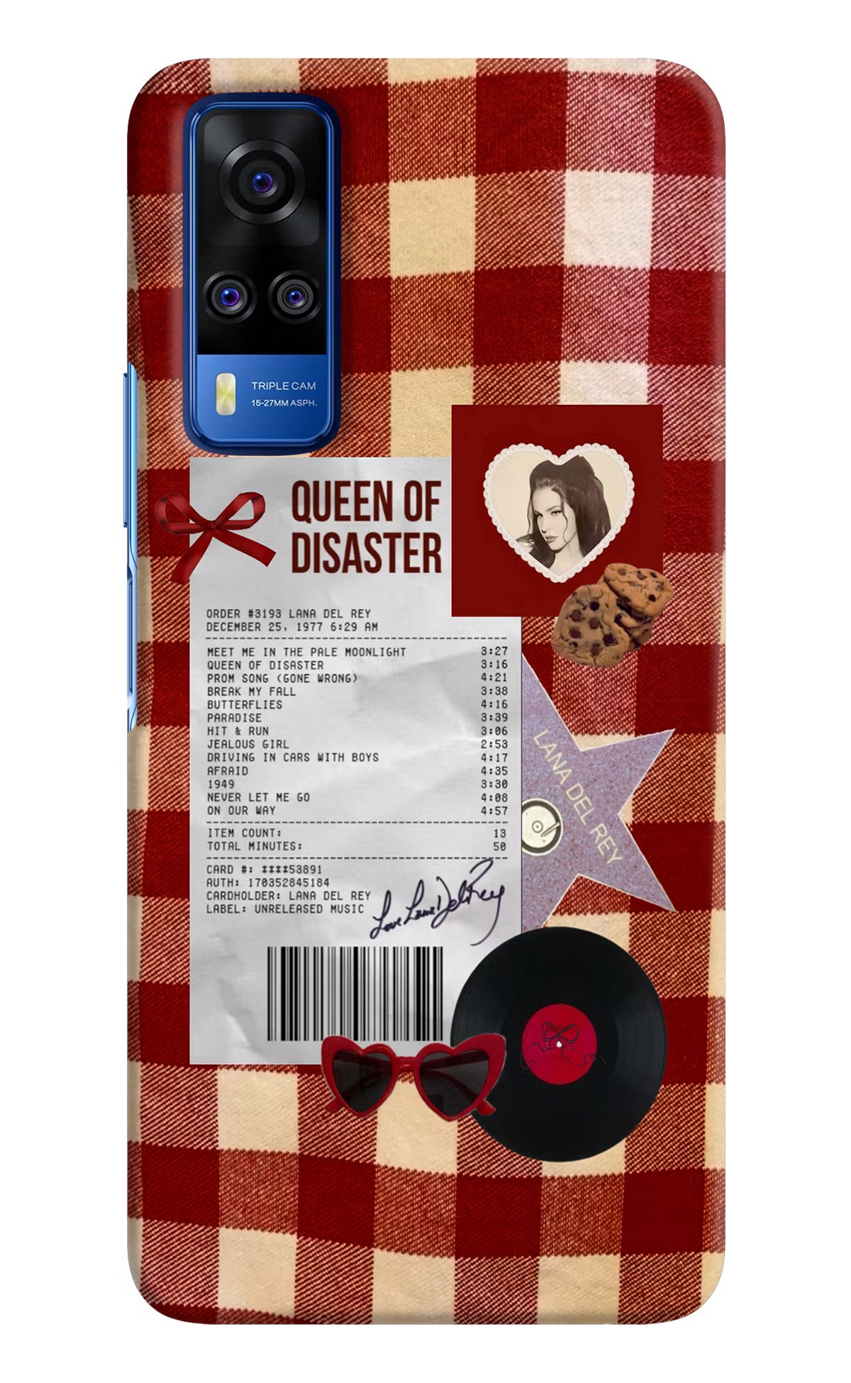Queen of Disaster Vivo Y51A/Y51 2020 Hard Case Back Cover by Casekaro