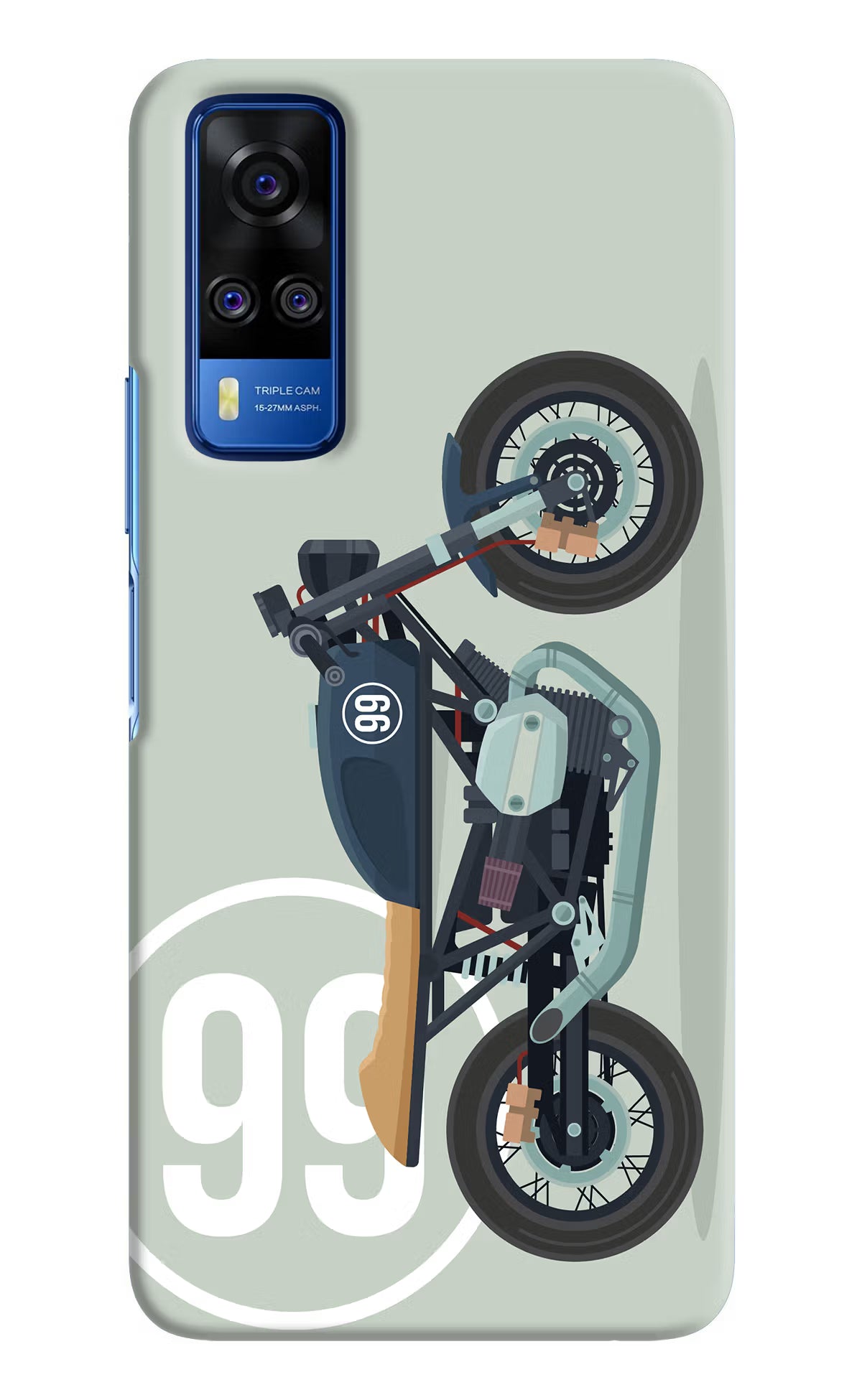 Classic Cafe Racer 99 Vivo Y51A/Y51 2020 Hard Case Back Cover by Casekaro