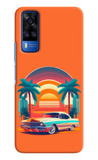 Palm Drive 80s Vivo Y51A/Y51 2020 Hard Case Back Cover by Casekaro