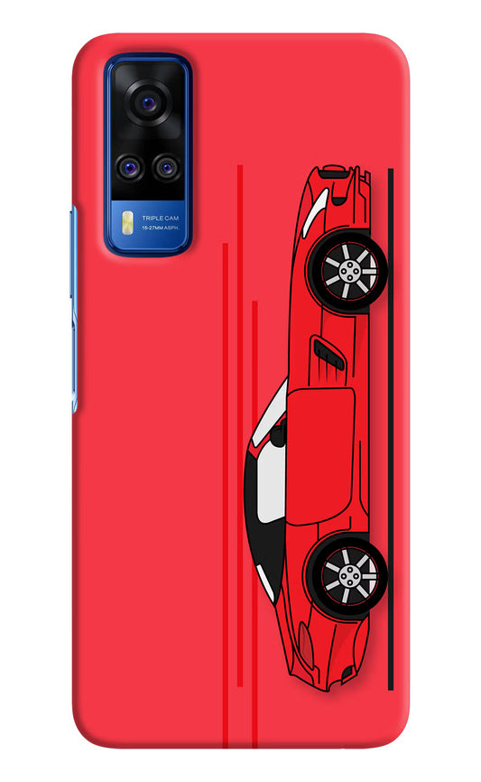Red Velocity Vivo Y51A/Y51 2020 Hard Case Back Cover by Casekaro