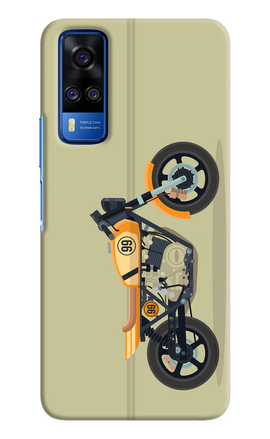 Vertical Speedster Vivo Y51A/Y51 2020 Hard Case Back Cover by Casekaro