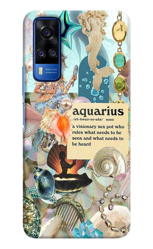 Aquarius Zodiac Vivo Y51A/Y51 2020 Hard Case Back Cover by Casekaro