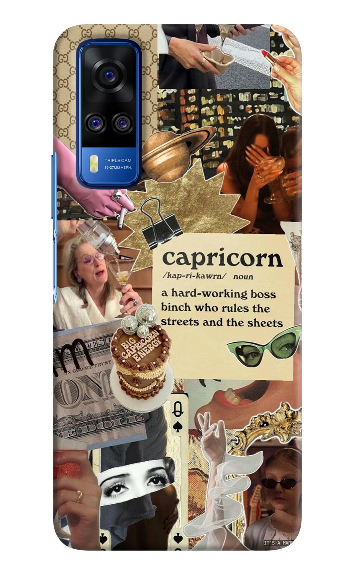 Capricorn Zodiac Vivo Y51A/Y51 2020 Hard Case Back Cover by Casekaro