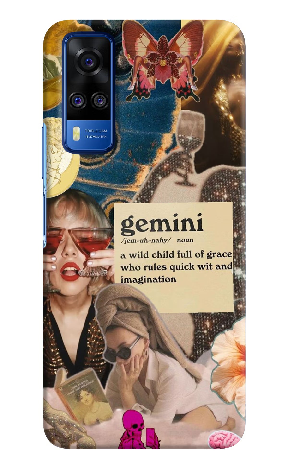 Gemini Zodiac Vivo Y51A/Y51 2020 Hard Case Back Cover by Casekaro
