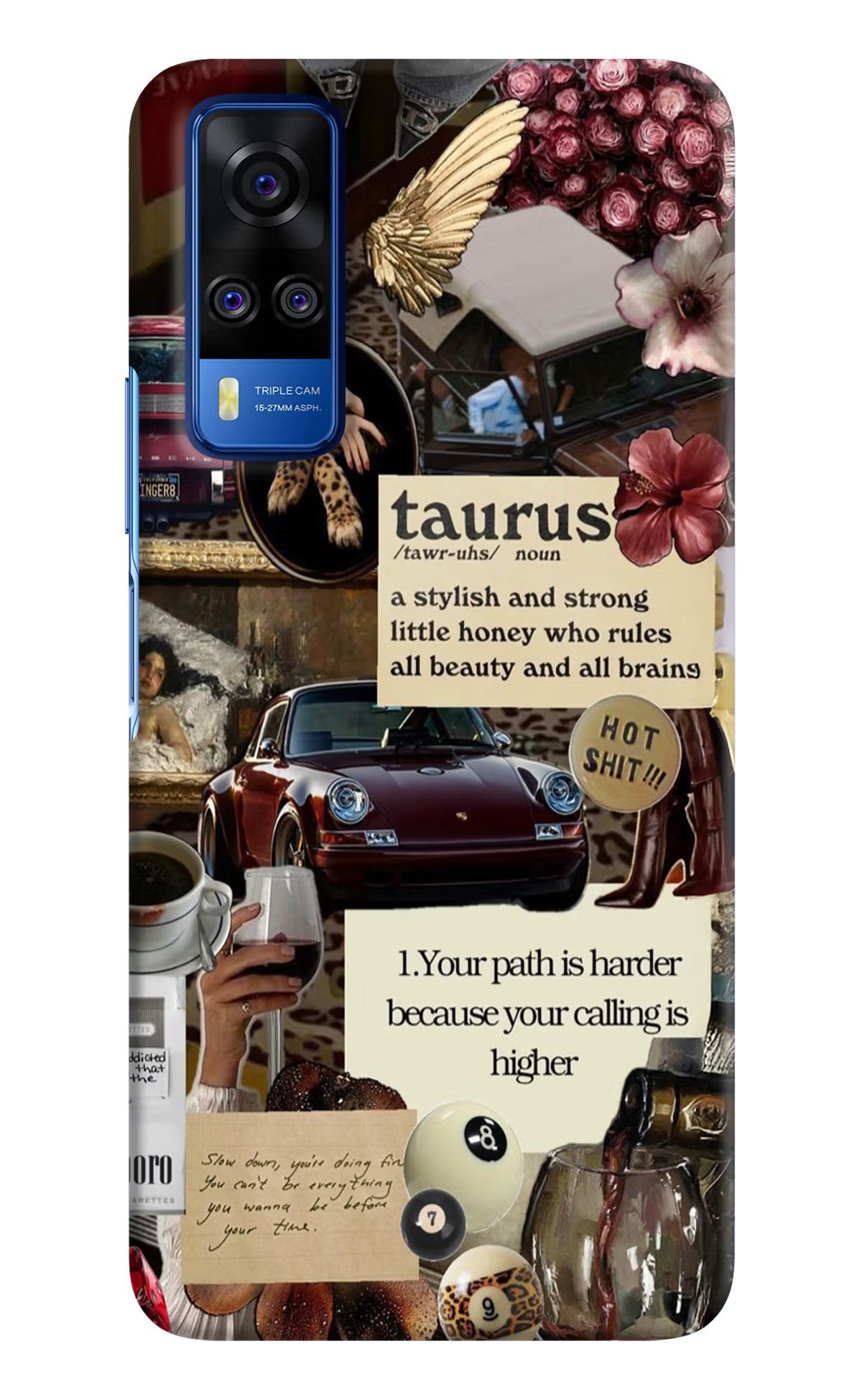 Taurus Zodiac Vivo Y51A/Y51 2020 Hard Case Back Cover by Casekaro