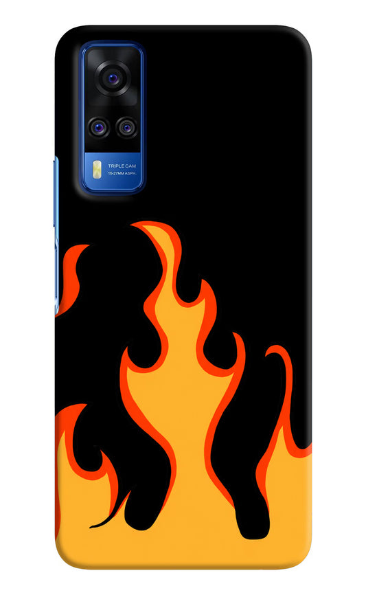 Fired Up – Black Vivo Y51A/Y51 2020 Hard Case Back Cover by Casekaro