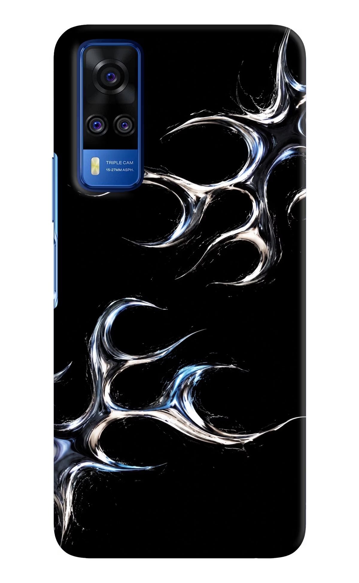 Chrome Tribal Vivo Y51A/Y51 2020 Hard Case Back Cover by Casekaro