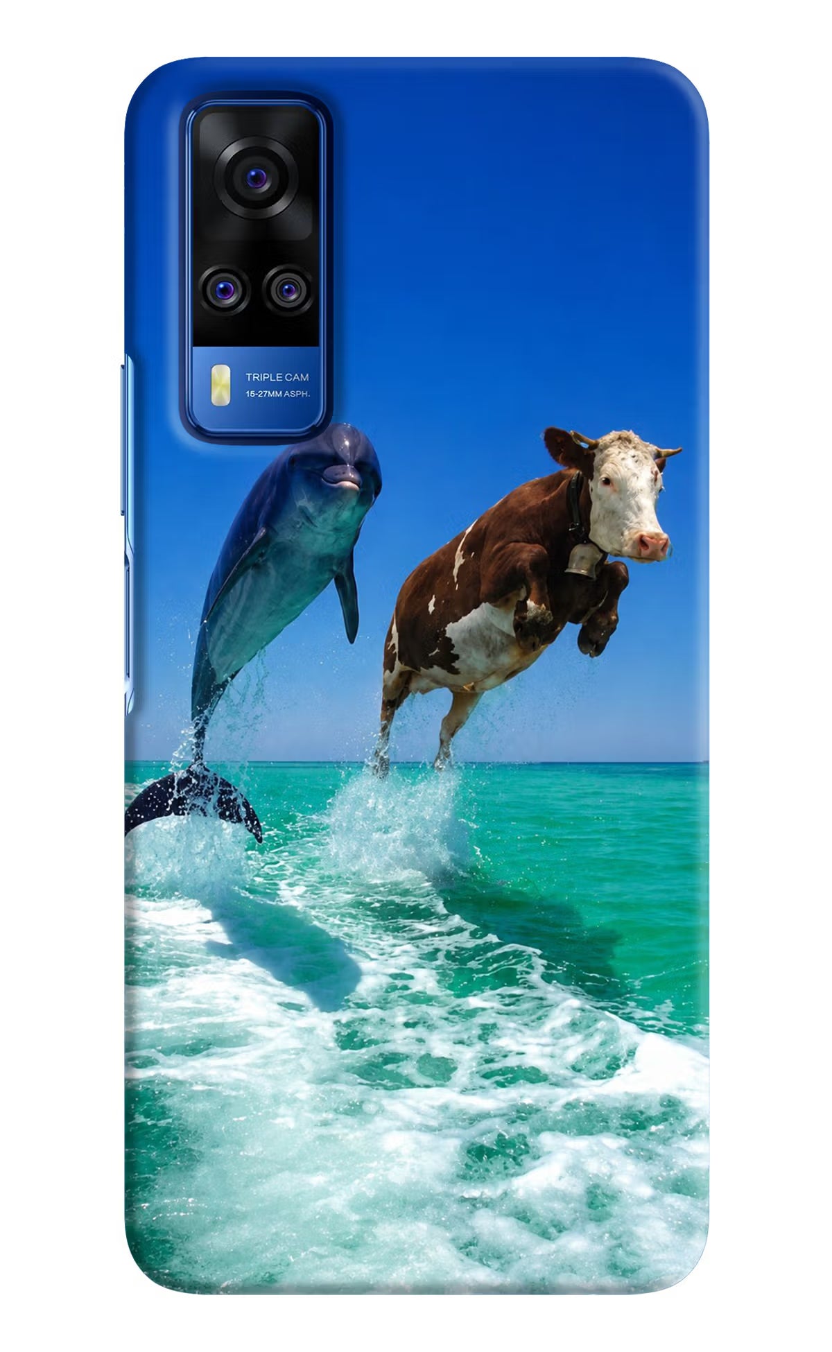 Dolphin vs Cow Vivo Y51A/Y51 2020 Back Cover