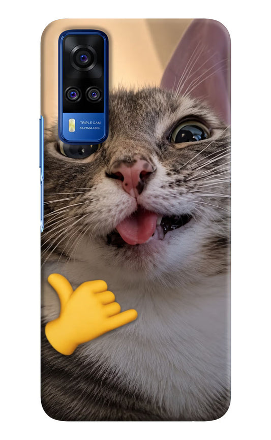 Silly Cat Call Vivo Y51A/Y51 2020 Hard Case Back Cover by Casekaro