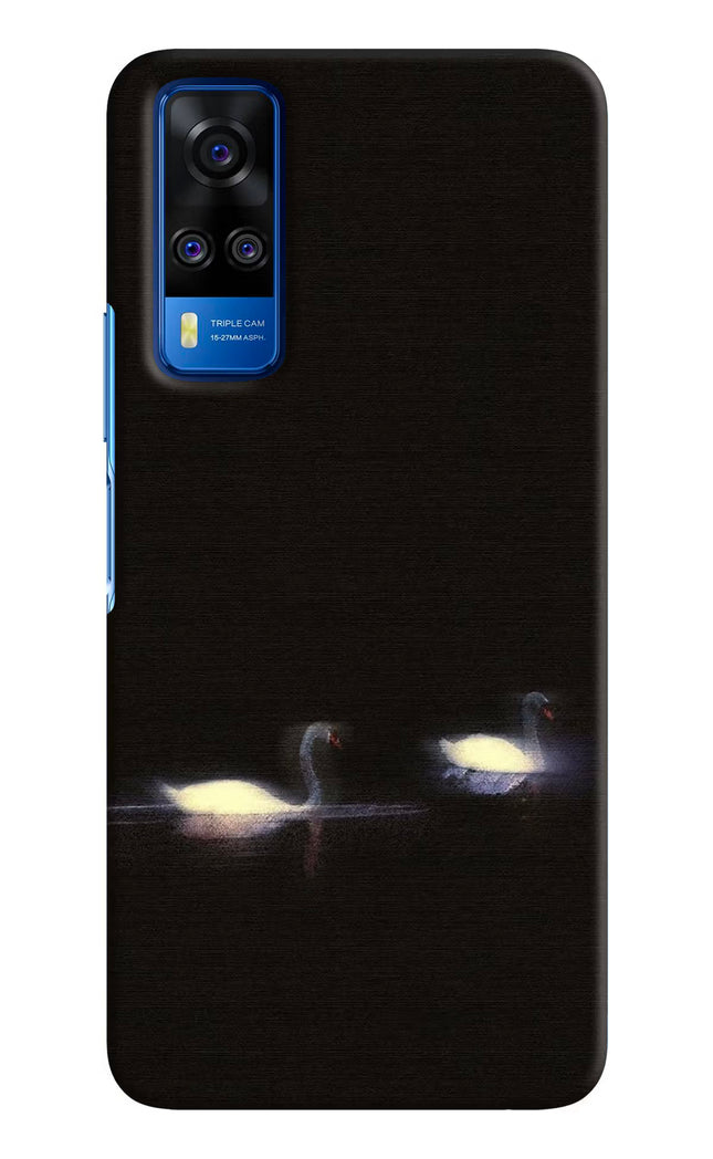 Silent Swans Vivo Y51A/Y51 2020 Hard Case Back Cover by Casekaro