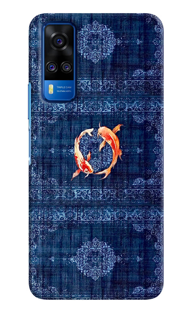 Koi Blue Vivo Y51A/Y51 2020 Hard Case Back Cover by Casekaro