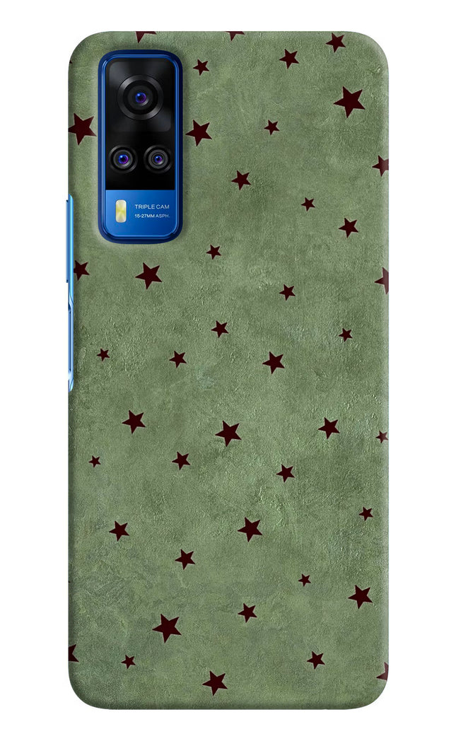 Green Stars Vivo Y51A/Y51 2020 Hard Case Back Cover by Casekaro