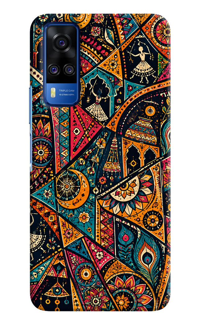 Folk Print Vivo Y51A/Y51 2020 Hard Case Back Cover by Casekaro