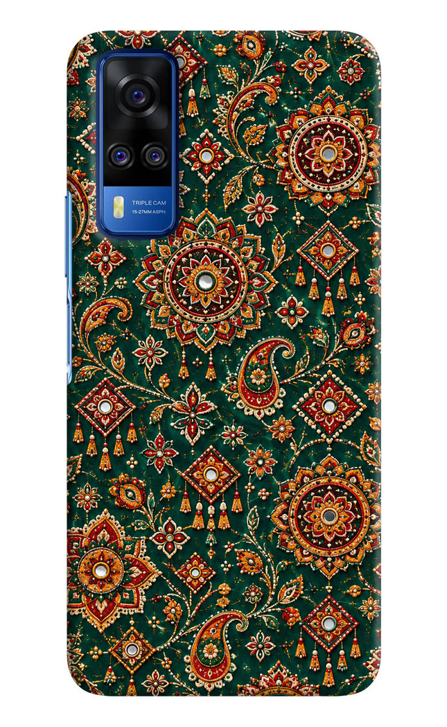 Green Pataka Vivo Y51A/Y51 2020 Hard Case Back Cover by Casekaro