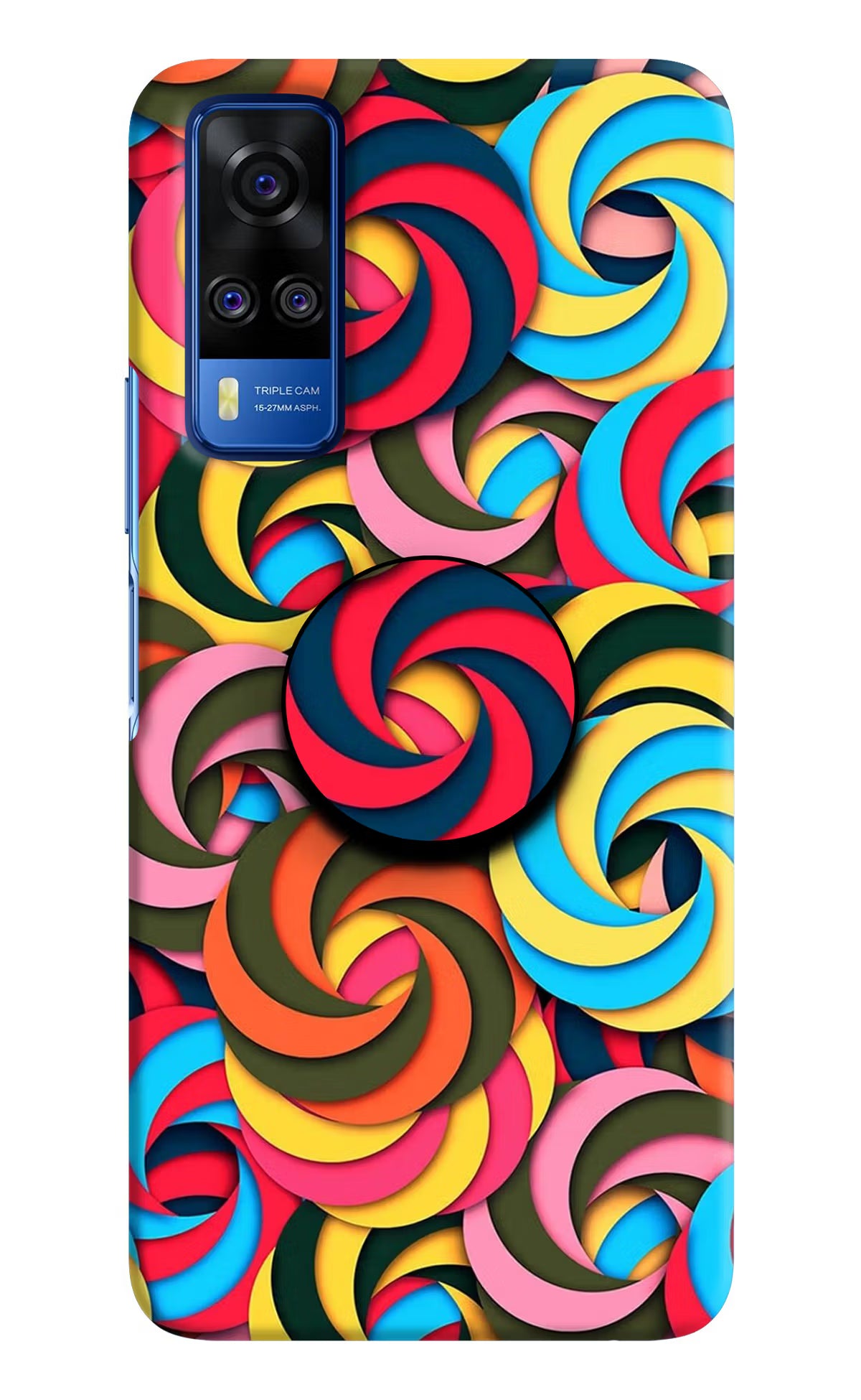 Spiral Pattern Vivo Y51A/Y51 2020 Pop Case by Casekaro