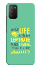 Quote Poco M3 Hard Case Back Cover by Casekaro