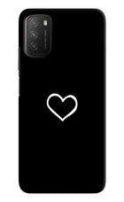 Heart Poco M3 Hard Case Back Cover by Casekaro