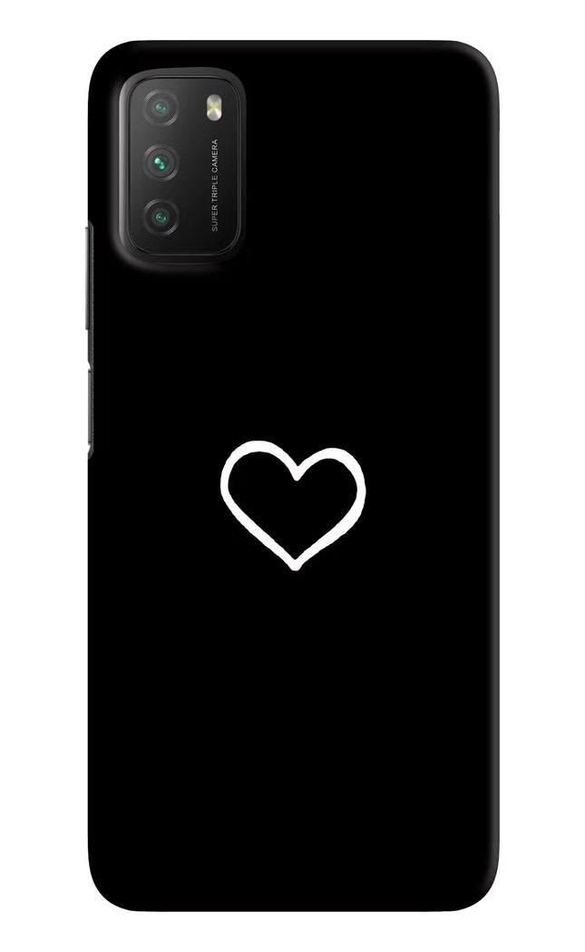 Heart Poco M3 Hard Case Back Cover by Casekaro