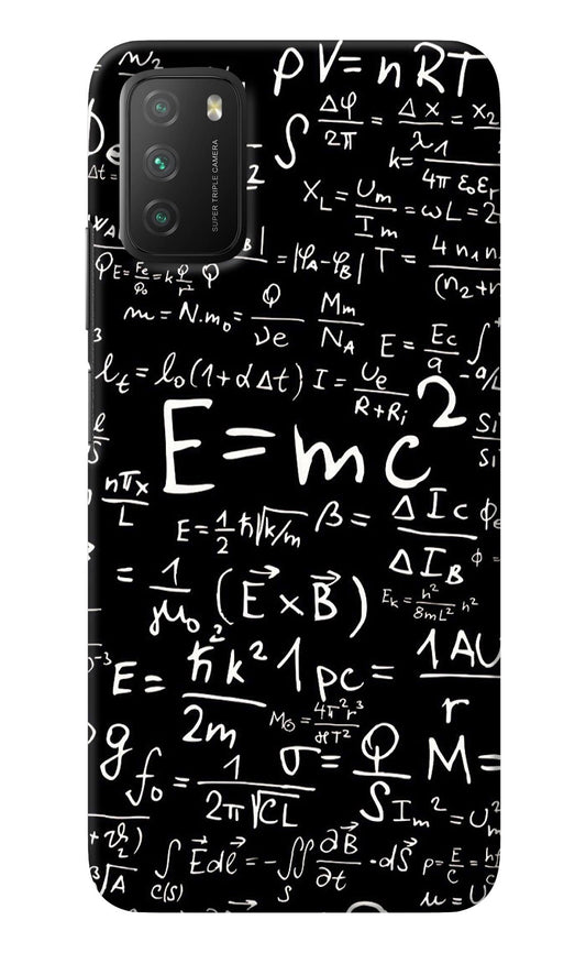 Physics Albert Einstein Formula Poco M3 Back Cover