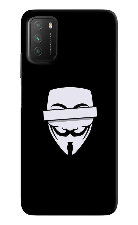 Anonymous Face Poco M3 Hard Case Back Cover by Casekaro