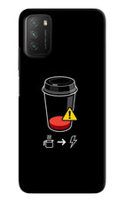 Coffee Poco M3 Hard Case Back Cover by Casekaro
