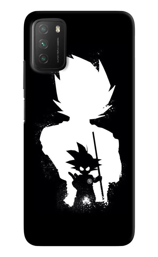 Goku Shadow Poco M3 Hard Case Back Cover by Casekaro