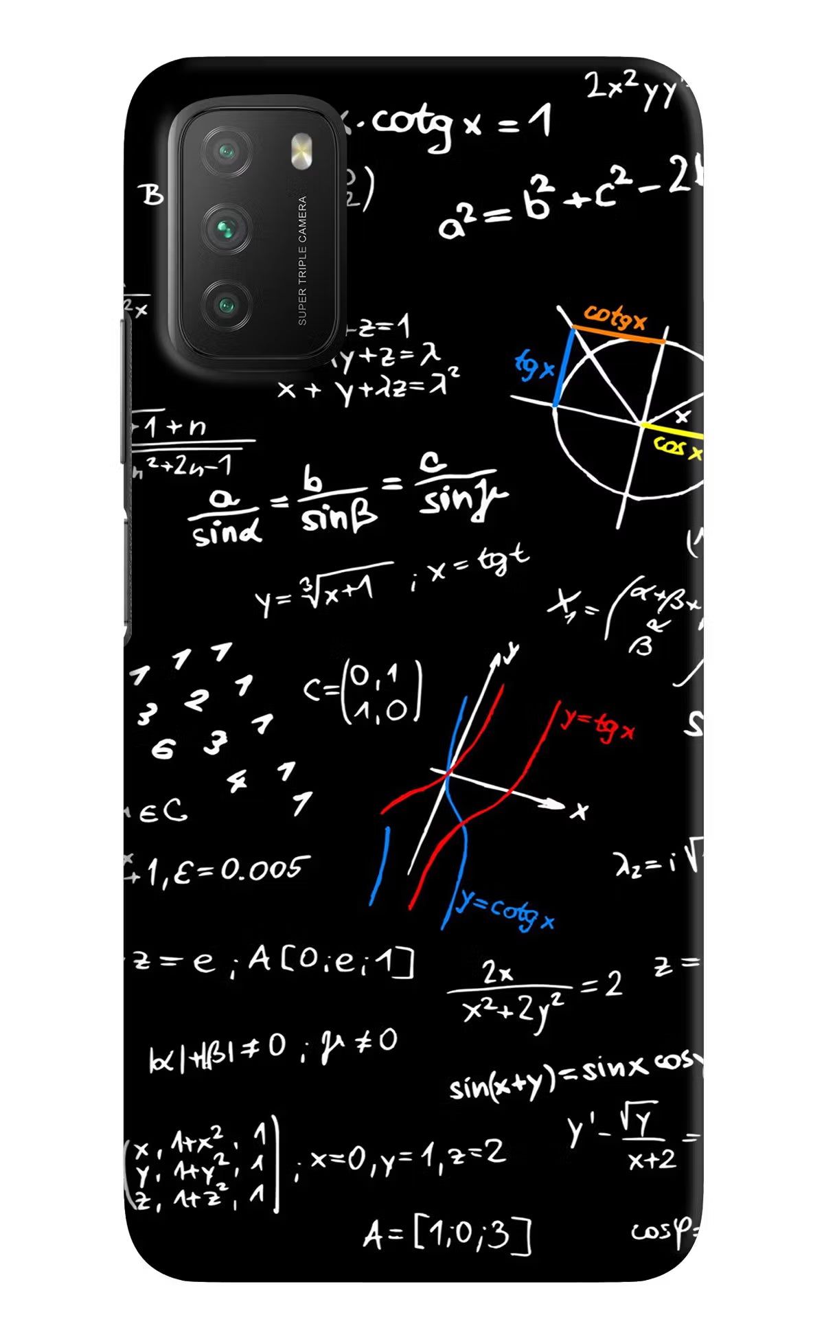 Mathematics Formula Poco M3 Hard Case Back Cover by Casekaro