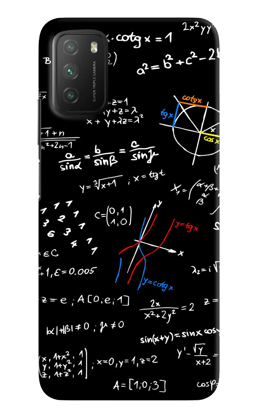 Mathematics Formula Poco M3 Back Cover, Hard case