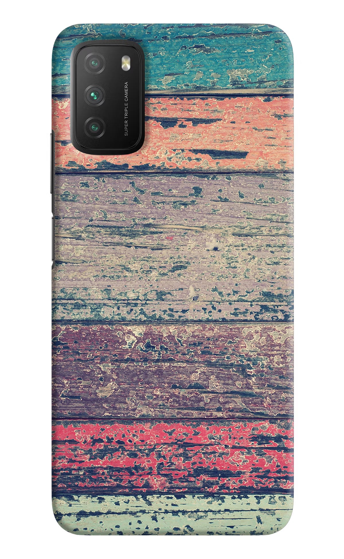 Colourful Wall Poco M3 Hard Case Back Cover by Casekaro
