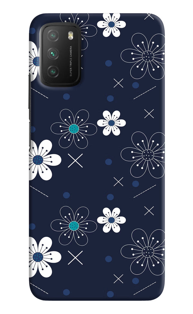Flowers Poco M3 Hard Case Back Cover by Casekaro