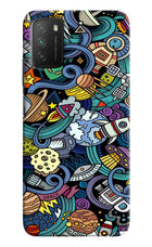 Space Abstract Poco M3 Hard Case Back Cover by Casekaro