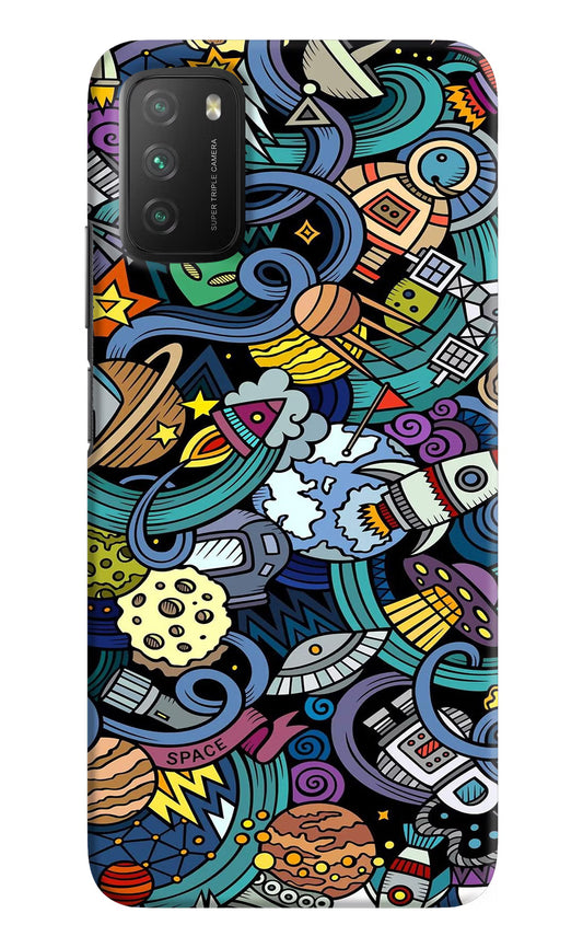 Space Abstract Poco M3 Hard Case Back Cover by Casekaro
