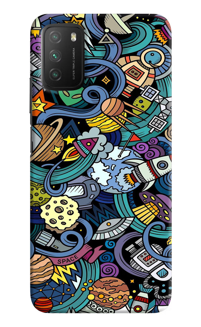 Space Abstract Poco M3 Hard Case Back Cover by Casekaro