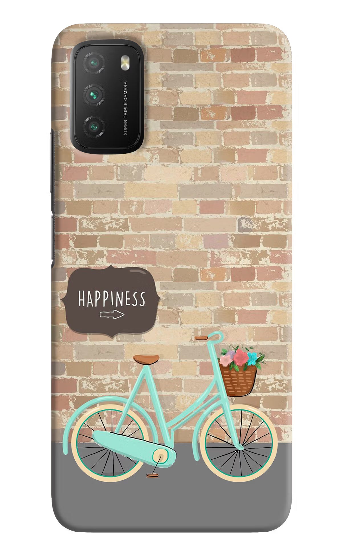 Happiness Artwork Poco M3 Hard Case Back Cover by Casekaro
